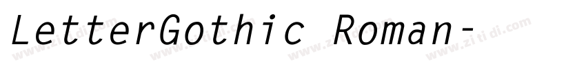 LetterGothic Roman字体转换